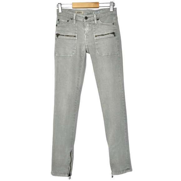 AG Adriano Goldschmied The Harlow Patch Pocket Zip Skinny Jeans - Picture 1 of 11